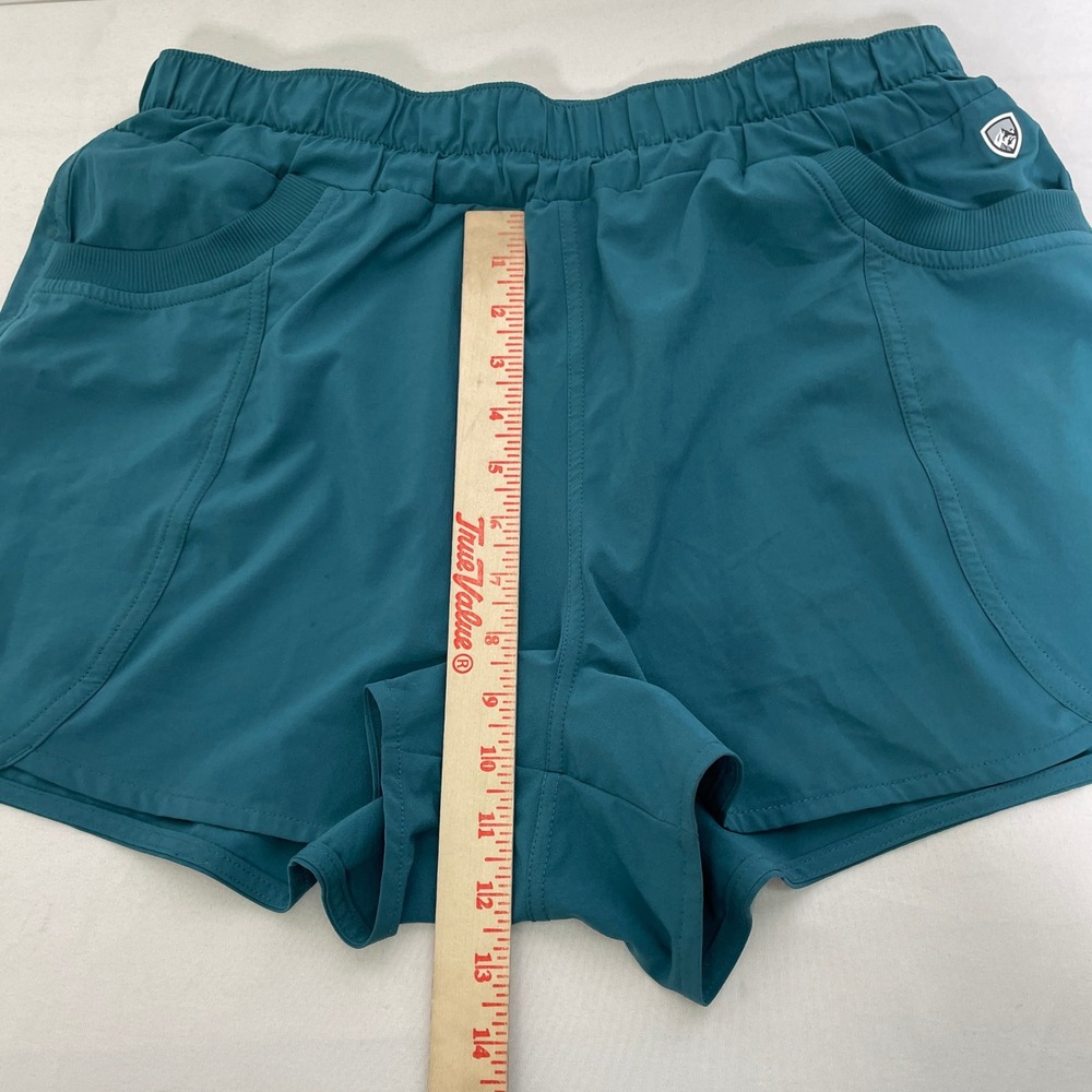 Kuhl Freeflex Teal Hiking Elastic Waist Outdoor Lightweight Shorts Women's LARGE - Picture 10 of 10